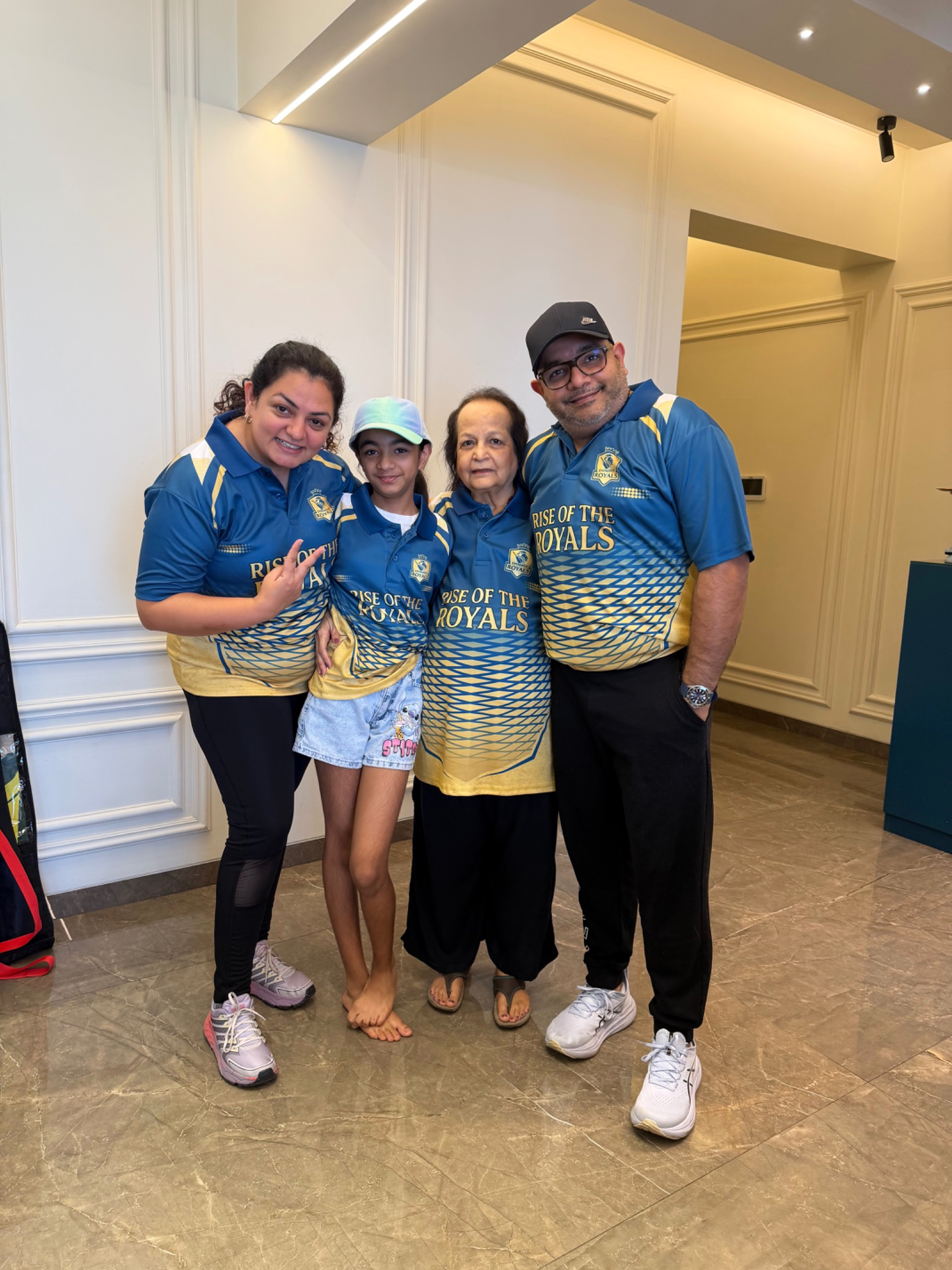 Entrepot Royals supporters together in team jerseys